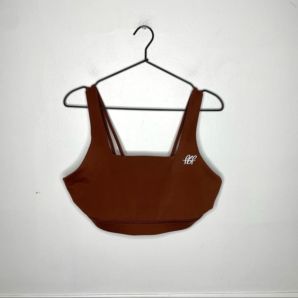 FBF Body Brown Strappy Sports Bra Womens XL - Picture 1 of 6